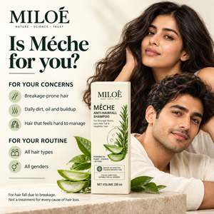 Miloé Méche Anti-Hairfall Shampoo 200ml | Caffeine, Niacinamide & Scalp Care