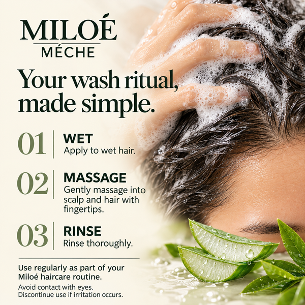 Miloé Méche Anti-Hairfall Shampoo 200ml | Caffeine, Niacinamide & Scalp Care