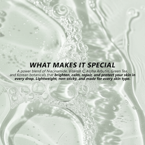 Lightweight non-sticky face serum for daily skincare