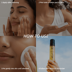 Miloé hydrating face toner with green tea, bamboo, and sandalwood for calm and refreshed skin