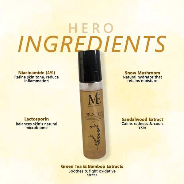 Skin Sync Toner | Hydrating & Balancing Toner with Snow Mushroom, Niacinamide & Green Tea - Miloe
